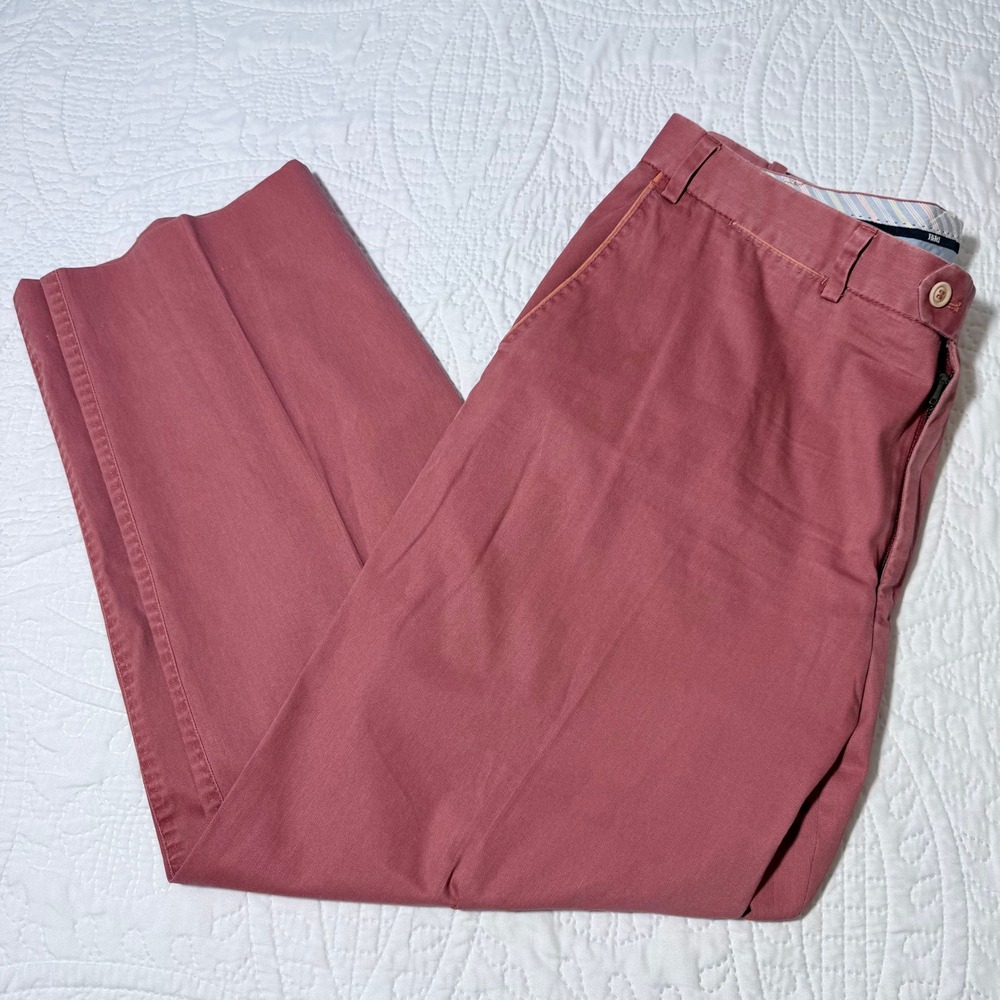 Hiltl Mens Cotton‎ Blend Trousers Stylish Pink/Red Dress Pants 34x27